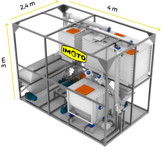 Fábrica de ração microcompacta